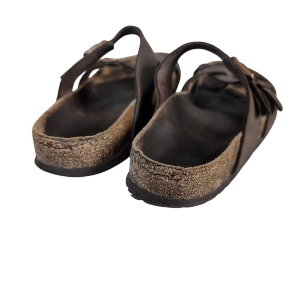Birkenstock Mayari Oiled Leather Boho Aztec Ortho Comfort Tobacco Brown 10 - Picture 8 of 10